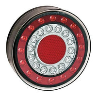 LED achterlicht in chroomlook | 12-24v | 40cm. kabel | MaXilamp1XCE