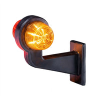 LED breedtelamp set 12-24v | rood-amber | 165mm paal
