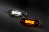 LED markeringslicht dual color wit-amber 12-24v 0,15m. kabel