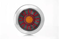 LED darklook achterlicht chrome 12-24v , 5-PIN's inbouw