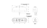 LED markeringslicht amber | 12-24v | 50cm. kabel | MV-4000W