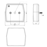 Front knipperlicht met markeringslicht | 12v | 1m. kabel | VK-2240