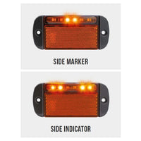 LED knipperlicht met markeringslicht cat.5 | 12-24v | 55cm. kabel | 44AMEC5