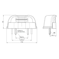 LED kentekenverlichting | 12-36v | volt 1,5mm². connector | MK-1650