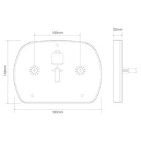 LED slimline achterlicht zonder kentekenverlichting | 12-24v | 40cm. kabel | EU200L