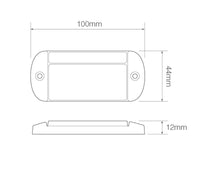LED markeringslicht wit | 12-24v | 40cm. kabel | 44WME