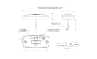 LED markeringslicht wit | 12-24v | 50cm. kabel | MV-1750W