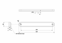 LED derde remlicht | 12-24v | 50cm. kabel | V3R-190