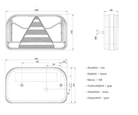 Links | LED achterlicht zonder kentekenlicht | 12-36v | 100cm. kabel | V10C5-511