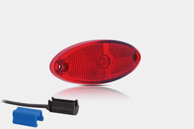 LED markeringslicht ovaal rood | 12-24v | 0,75mm². connector | MV-5810R