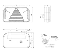 Rechts | LED achterlicht zonder kentekenlicht | 12-36v | 5-PIN | V10C4-502B5