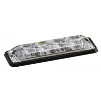 Ultra platte Slimline LED flitser 4 LED's | wit | 10-30v | SSLED4DVW