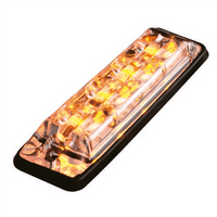 Ultra platte Slimline LED flitser 4 LED's | R65 | Amber | 175cm. kabel | 10-30v | S11F4002-225