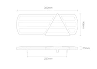 LED slimline achterlicht zonder kentekenverlichting | 12-24v | 40cm. kabel | EU390R