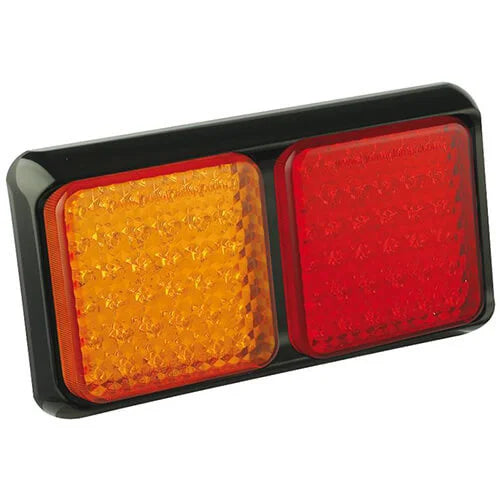 LED achterlicht met zwarte rand | 12-24v | 40cm. kabel | 80BARME