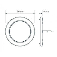 Ultraplatte LED interieurverlichting | chroom | 12v | koud wit licht | 7515C