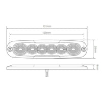 LED achteruitrijlicht ultra compact | 12-24v | 25cm. kabel | 12WM
