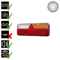 Rechts | LED Trailerlamp | dynamisch knipperlicht | 9-36v | 7-PIN | 200cm. kabel | VC-1012B7