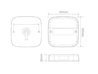 LED compact achterlicht zonder kentekenverlichting | 12-24v | 50cm. kabel | 99ARM