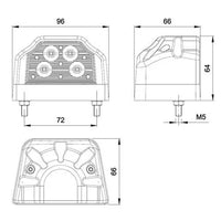 LED kentekenverlichting | 12-36v | M10KV-100