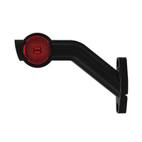Links | LED breedtelamp met schuine steel | 12-24v | 0,75mm². connector | M10BV-711RWA