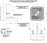 LED markeringslicht rood 12-24v 45cm kabel | MV-4200R