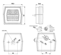 LED compact achterlicht zonder kentekenverlichting | 12-36v | 5-PIN | V10C3-720B5