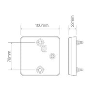 LED compact achterlicht zonder kentekenverlichting | 12v | 40cm. kabel | 100BARE