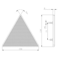 Driehoeksreflector | met schroefmontage | tapeinden | VRF-400R