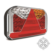 Links | LED achterlicht met kentekenlicht | 12-36v | 5-PIN | V10C5-521B5
