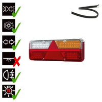 Rechts | LED Trailerlamp | dynamisch knipperlicht | 9-36v | 200cm. kabel | VC-1012