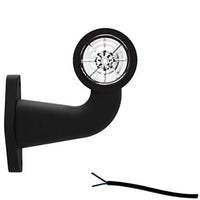 Links | LED breedtelamp met haakse steel | 12-36v | 20cm. kabel | M10BV-401RW