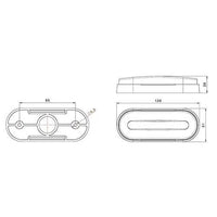 LED zij-markering met knipperlichtfunctie | 12-24v | 50cm. kabel | M10ZK-100A