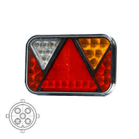 Rechts | LED achterlicht met achteruitrijlicht | 12v | 5-PIN | VC-2712B5