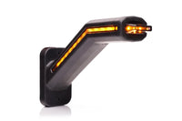 LED breedtelamp links incl. knipperlicht, dark lens 12-24v