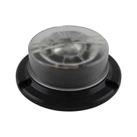 LED R65 low base zwaailamp amber/transp. 3-bouts 12/24v