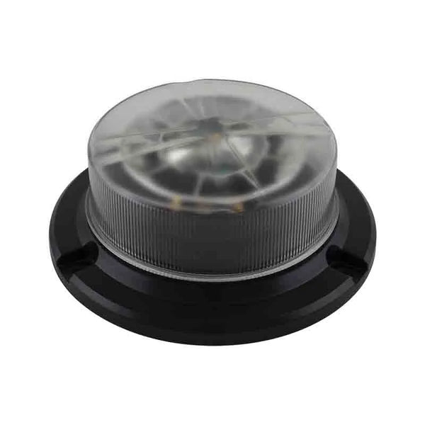LED R65 low base zwaailamp amber/transp. 3-bouts 12/24v