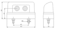 LED kentekenverlichting | 12-36v | M10KV-300RH