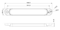 LED Slimline markeerlicht wit 12-24v 50cm kabel | MV-6500W