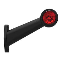 Rechts | LED breedtelamp | schuine steel | 12-36v | 0,75mm². connector | M10BV-512RW