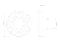 LED achteruitrijlicht in chroomlook | 12-24v | 40cm. kabel | MaXilamp1XCWE