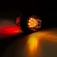 LED dark pendellamp links, haakse steel, 12-24v, 50cm kabel