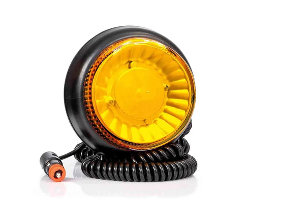 R65 LED zwaailamp, single flash, Magneet, 12-24V 7,8m kabel | S10ZL412