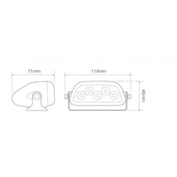 LED werklamp | 2,5 watt | 175lumen | 12-24v | Floodbeam zwart | 7150BM