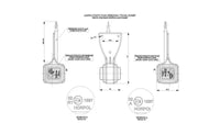 LED breedtelamp rechts rood-wit 12-24v 50cm kabel | MB-4602RW