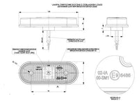 LED markeringslicht amber 12-24v 50cm kabel | MV-6400A