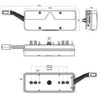 Rechts | LED Trailerlamp | dynamisch knipperlicht | 9-36vv | 7-PIN | Super Seal | 200cm. kabel | VC-1022B7SS