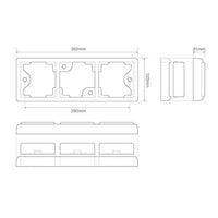 LED achterlicht met zwarte rand | 12-24v | 40cm. kabel | 100BFARME