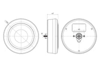 LED darklook mist-achteruitrijlicht, chrome 12-24v 5-PIN inbouw