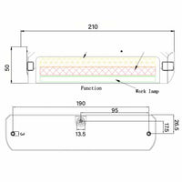 LED ADR achterlicht top-montage incl. werklamp 12/24v